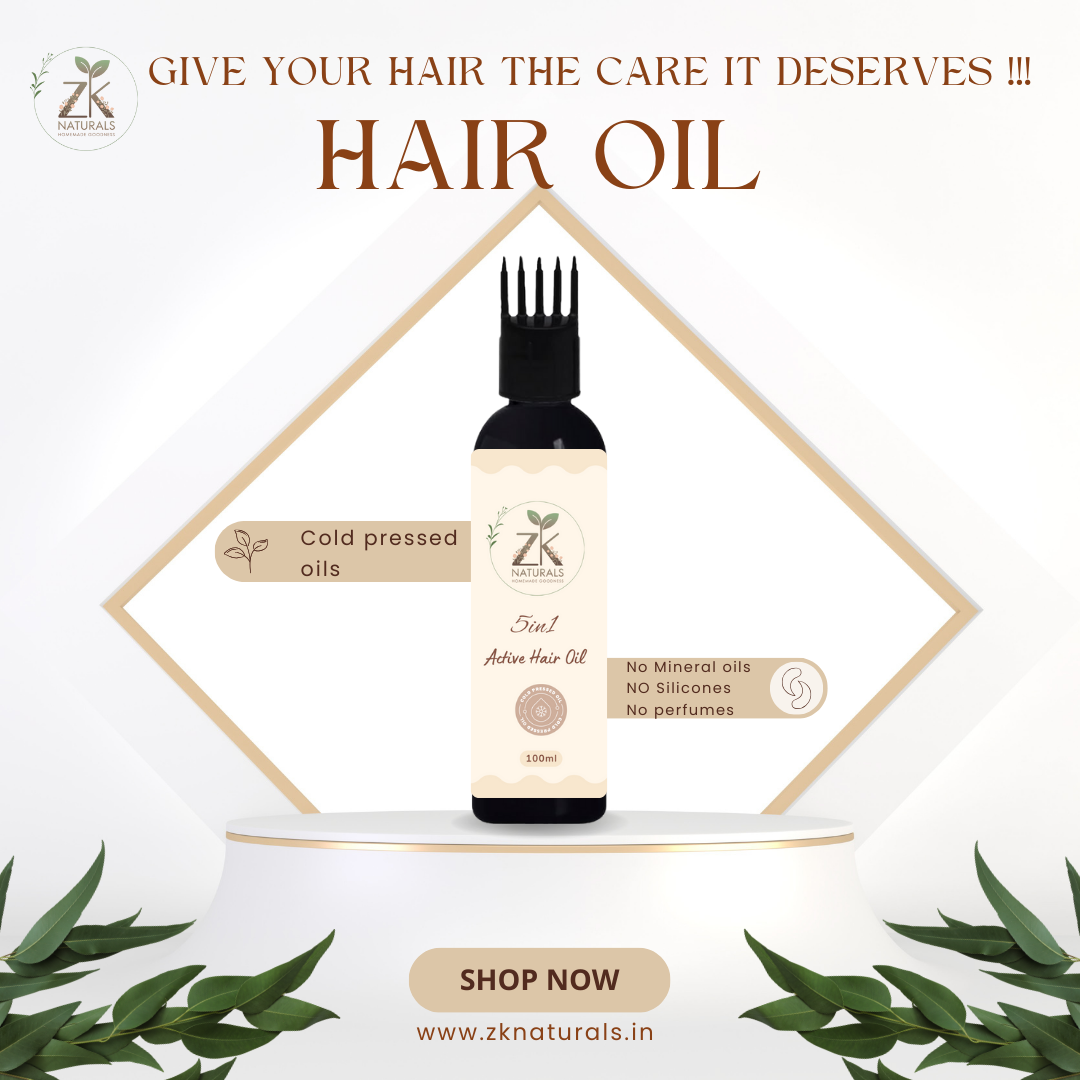 5 in 1 Active Hair Oil 100ml – ZK NATURALS